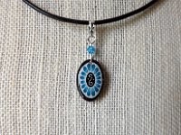 Turquoise Blue Oval Earrings and Matching Necklace Pysanky Jewelry by So Jeo                  https://www.etsy.com/ca/listing/201774292